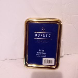 Burnes gold slated solid brass picture frame